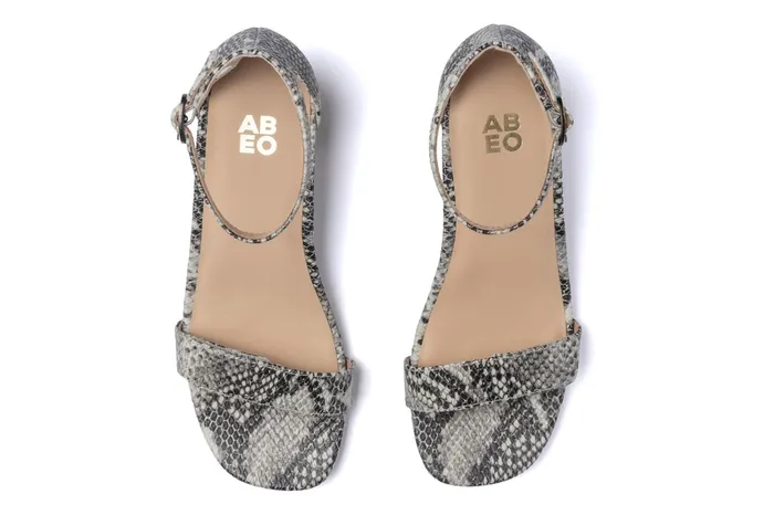 ABEO Footwear Avenue Strap Snake Print Leather Women Dress