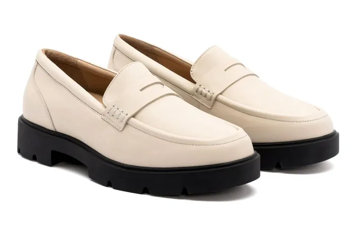 ABEO Footwear Boulevard Loafer Off White Women Dress ABEO Footwear Boulevard Loafer Off White Women Dress