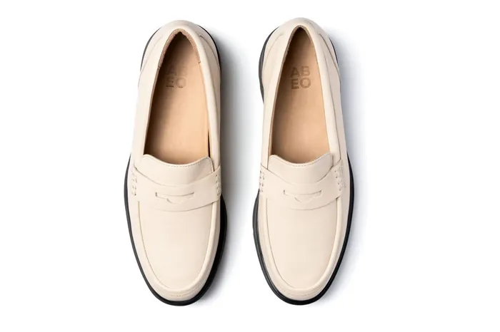ABEO Footwear Boulevard Loafer Off White Women Dress ABEO Footwear Boulevard Loafer Off White Women Dress