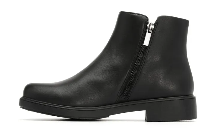 ABEO Footwear Compass Zip Black Leather Women Boots ABEO Footwear Compass Zip Black Leather Women Boots