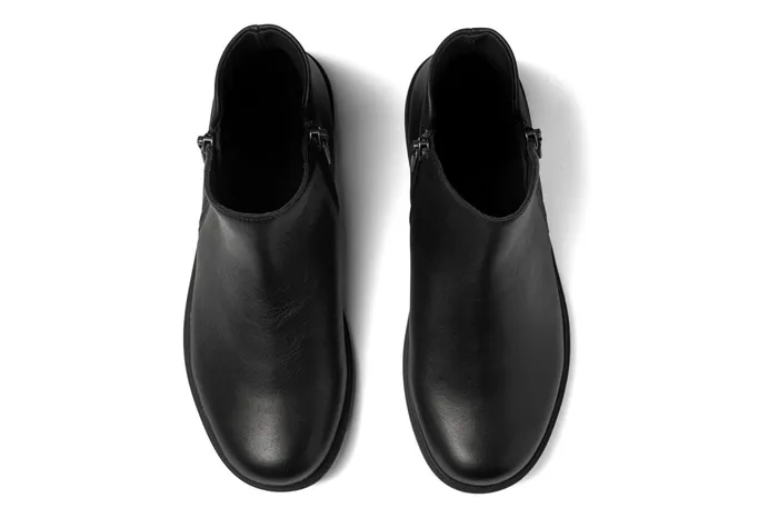 ABEO Footwear Compass Zip Black Leather Women Boots ABEO Footwear Compass Zip Black Leather Women Boots