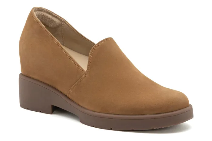 ABEO Footwear Horizon Slip On Tan Nubuck Women Dress