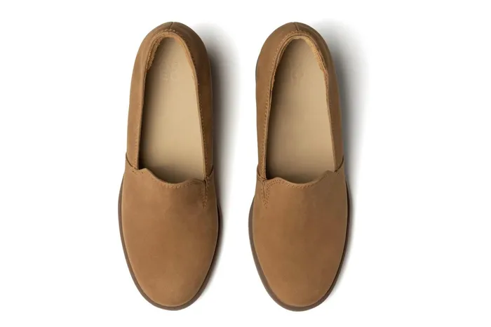 ABEO Footwear Horizon Slip On Tan Nubuck Women Dress ABEO Footwear Horizon Slip On Tan Nubuck Women Dress
