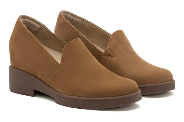 ABEO Footwear Horizon Slip On Tan Nubuck Women Dress ABEO Footwear Horizon Slip On Tan Nubuck Women Dress