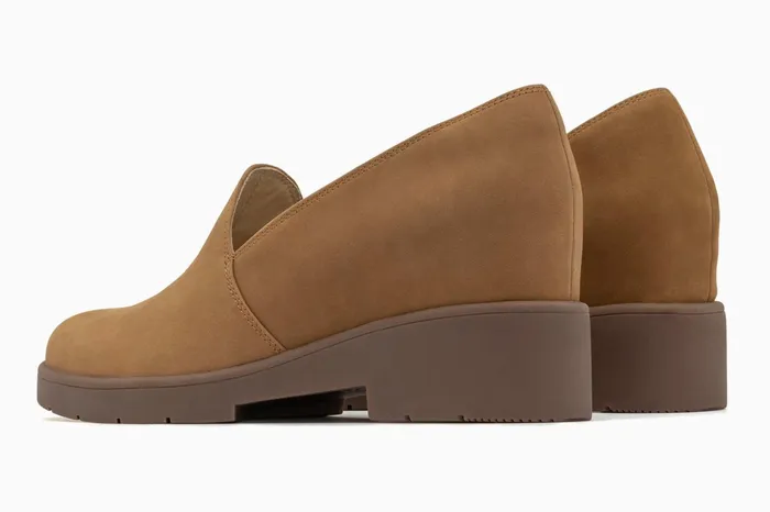 ABEO Footwear Horizon Slip On Tan Nubuck Women Dress ABEO Footwear Horizon Slip On Tan Nubuck Women Dress