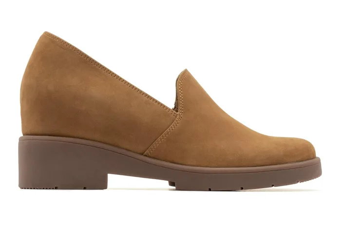 ABEO Footwear Horizon Slip On Tan Nubuck Women Dress ABEO Footwear Horizon Slip On Tan Nubuck Women Dress