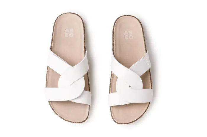 ABEO Footwear Lanai Slide Bright White Women Sandals ABEO Footwear Lanai Slide Bright White Women Sandals