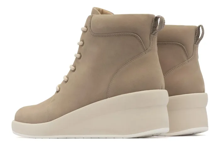 ABEO Footwear Passage Lace Up Beige Women Boots