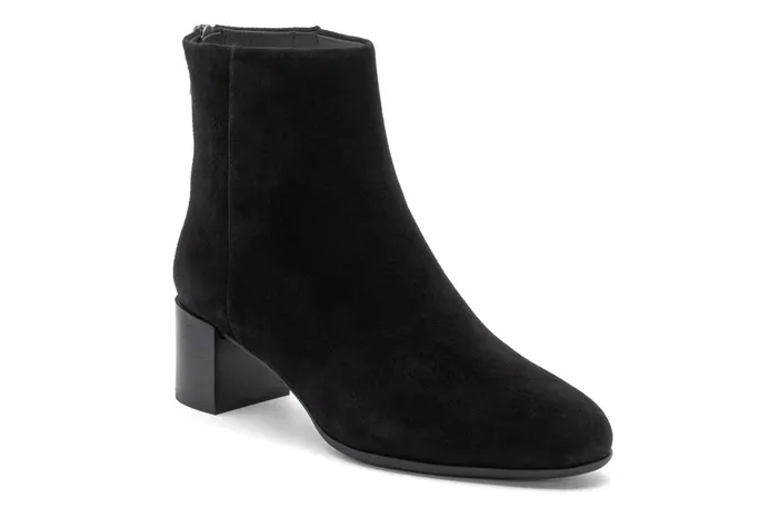 ABEO Footwear Plaza Back Zip Black Suede Women Boots