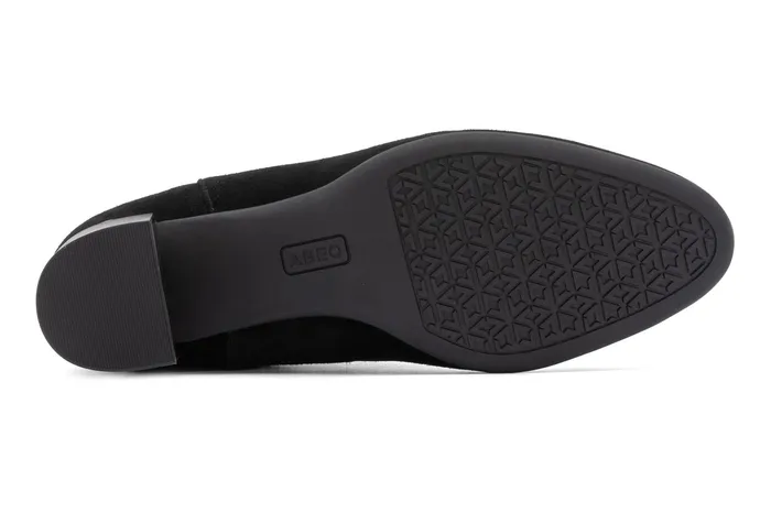 ABEO Footwear Plaza Back Zip Black Suede Women Boots