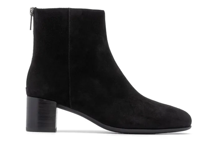 ABEO Footwear Plaza Back Zip Black Suede Women Boots