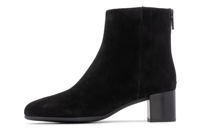 ABEO Footwear Plaza Back Zip Black Suede Women Boots