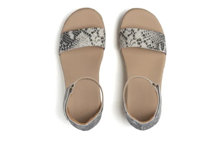 ABEO Footwear Riviera Ankle Sandal Snake Print Leather Women Sandals ABEO Footwear Riviera Ankle Sandal Snake Print Leather Women Sandals