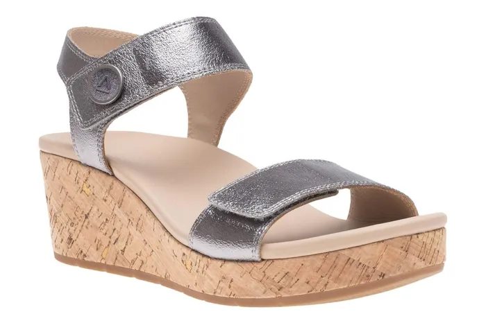 ABEO Footwear Riviera Strap Sandal Pewter Women Sandals