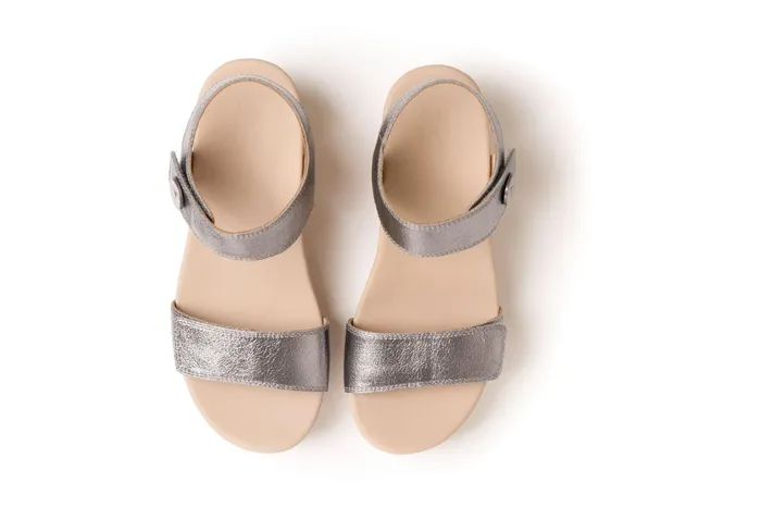 ABEO Footwear Riviera Strap Sandal Pewter Women Sandals ABEO Footwear Riviera Strap Sandal Pewter Women Sandals