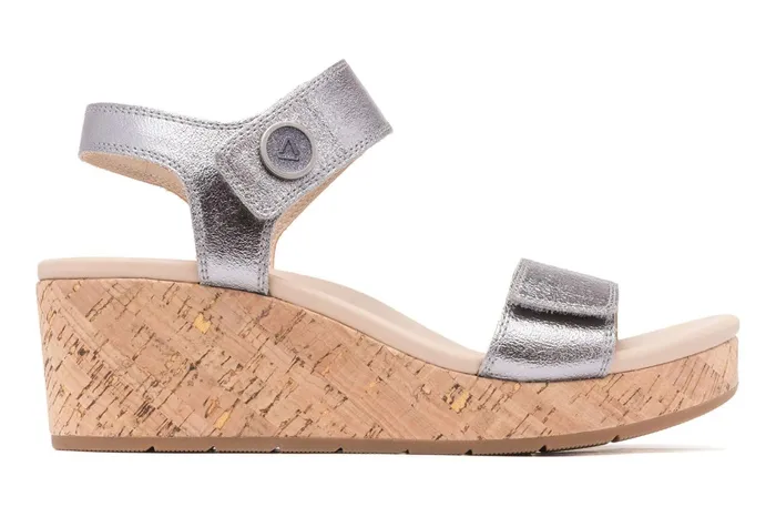 ABEO Footwear Riviera Strap Sandal Pewter Women Sandals ABEO Footwear Riviera Strap Sandal Pewter Women Sandals
