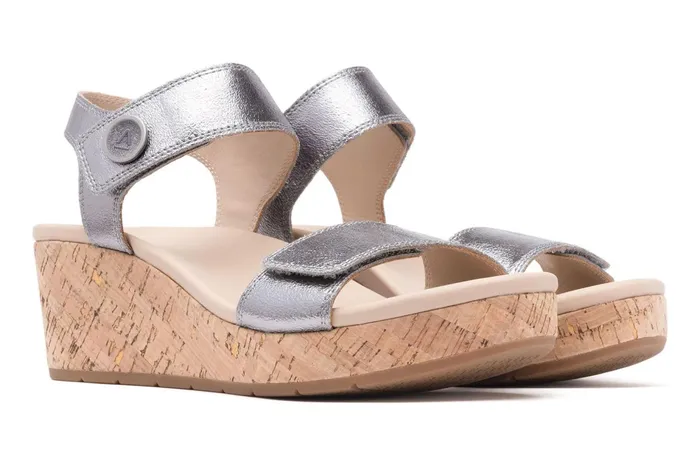 ABEO Footwear Riviera Strap Sandal Pewter Women Sandals ABEO Footwear Riviera Strap Sandal Pewter Women Sandals