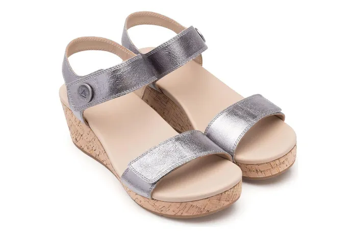 ABEO Footwear Riviera Strap Sandal Pewter Women Sandals ABEO Footwear Riviera Strap Sandal Pewter Women Sandals