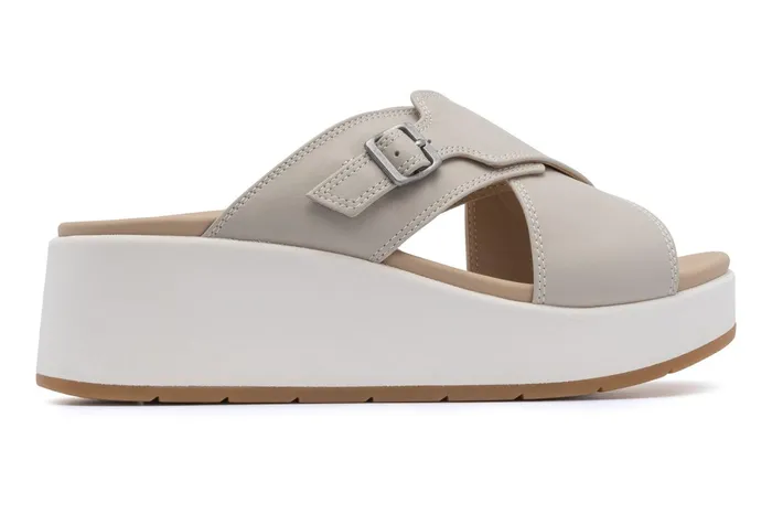 ABEO Footwear Solstice Cross Slide Beige Women Sandals