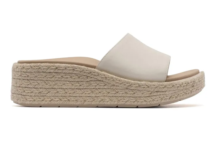 ABEO Footwear Solstice Slide Off White Leather Women Sandals ABEO Footwear Solstice Slide Off White Leather Women Sandals