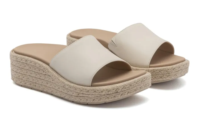 ABEO Footwear Solstice Slide Off White Leather Women Sandals ABEO Footwear Solstice Slide Off White Leather Women Sandals