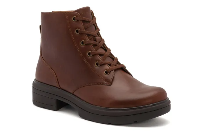 ABEO Footwear Vista Lace Dark Tan Women Boots