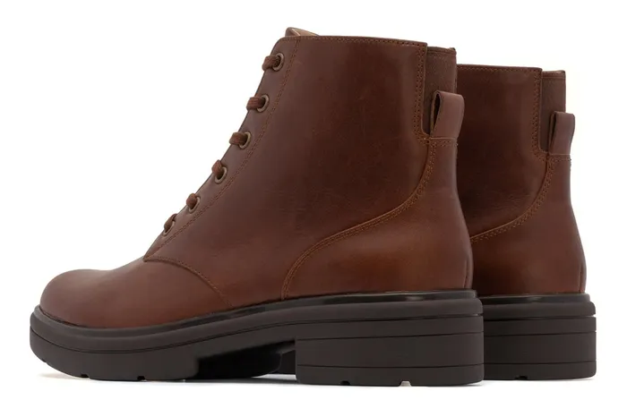 ABEO Footwear Vista Lace Dark Tan Women Boots