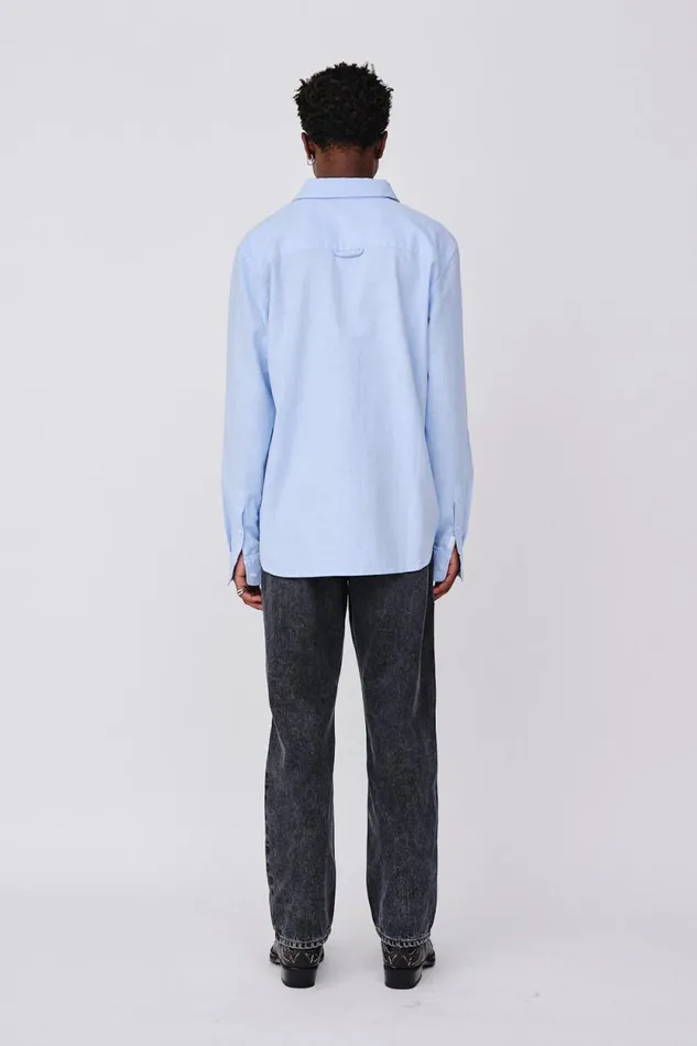 Adriel Tencel 8211 Chambrey Blue Men Won Hundred Shirts