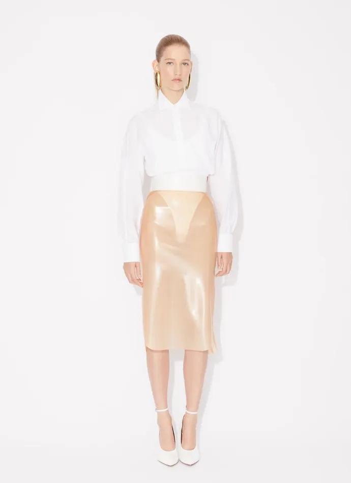 Alaa Belts SLIDE BELT IN CALFSKIN Optic White 8211 Women Alaa Belts SLIDE BELT IN CALFSKIN Optic White 8211 Women