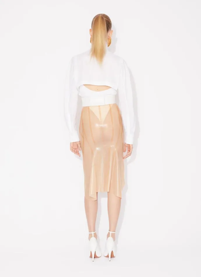 Alaa Belts SLIDE BELT IN CALFSKIN Optic White 8211 Women Alaa Belts SLIDE BELT IN CALFSKIN Optic White 8211 Women