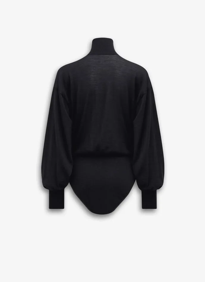 Alaa Bodysuits and Leggings FINE KNIT BODYSUIT Black 8211 Women Alaa Bodysuits and Leggings FINE KNIT BODYSUIT Black 8211 Women