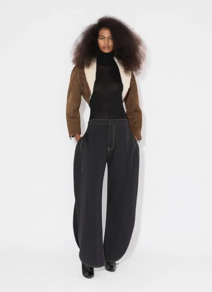 Alaa Coats and Jackets CARDI JACKET IN SHEARLING Whitebrown 8211 Women Alaa Coats and Jackets CARDI JACKET IN SHEARLING Whitebrown 8211 Women