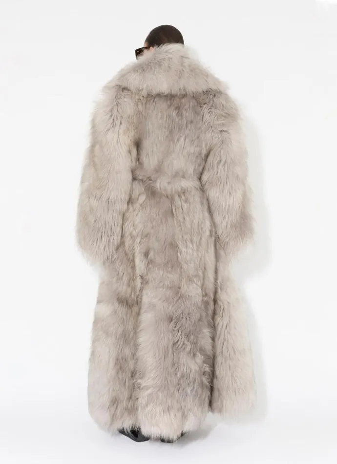 Alaa Coats and Jackets LONG SHEARLING COAT 8211 Women