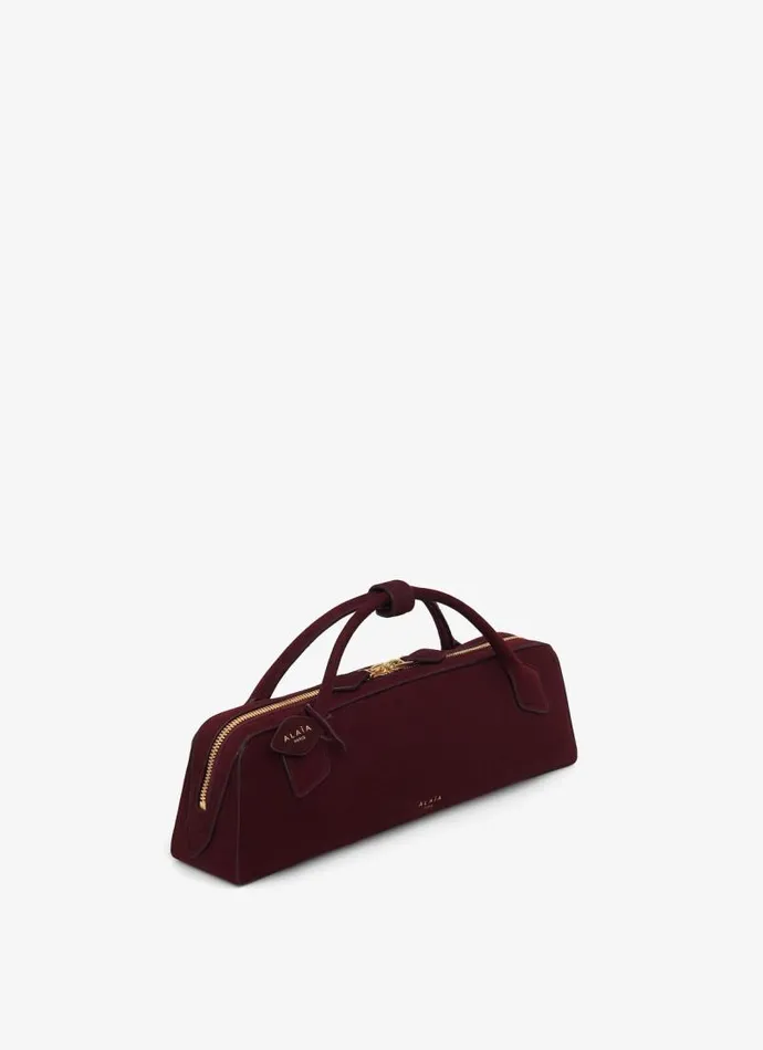 Alaa CrossBody Bags LE TECKEL CLUTCH IN SUEDE GOATSKIN Red 8211 Women
