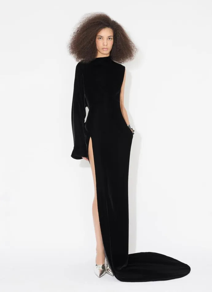 Alaa Dresses LONG VELVET DRESS 8211 Women Alaa Dresses LONG VELVET DRESS 8211 Women