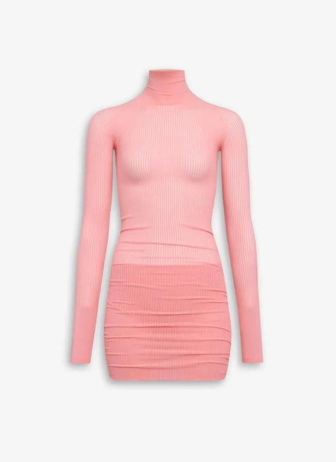 Alaa Dresses RIBBED KNITTED DRESS Pink 8211 Women