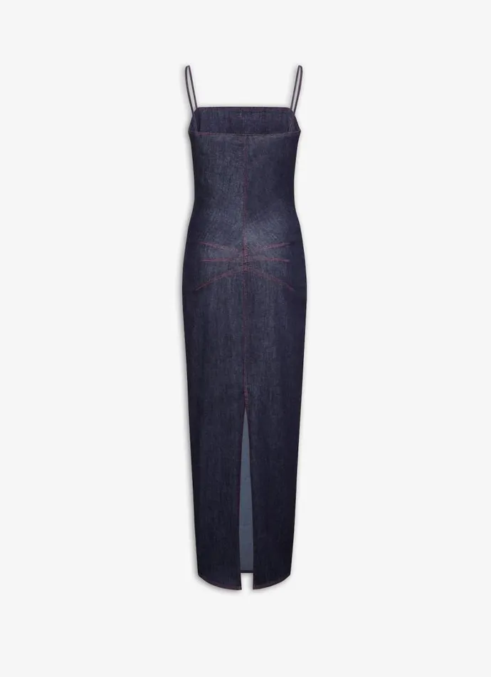 Alaa Dresses SPAGHETTI STRAPS DRESS IN STRETCH DENIM Dark Blue 8211 Women Alaa Dresses SPAGHETTI STRAPS DRESS IN STRETCH DENIM Dark Blue 8211 Women