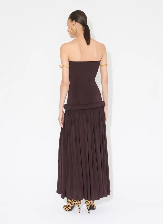 Alaa Dresses STRAPLESS DRESS IN SUPPLE JERSEY Mahogany 8211 Women Alaa Dresses STRAPLESS DRESS IN SUPPLE JERSEY Mahogany 8211 Women