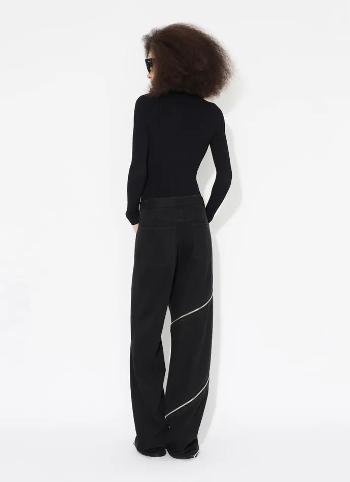 Alaa Knitwear RIBBED KNIT BODYSUIT Black 8211 Women Alaa Knitwear RIBBED KNIT BODYSUIT Black 8211 Women