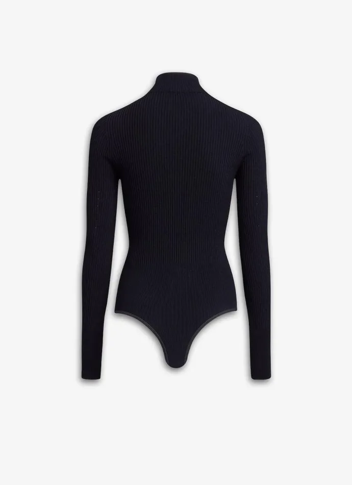 Alaa Knitwear RIBBED KNIT BODYSUIT Black 8211 Women Alaa Knitwear RIBBED KNIT BODYSUIT Black 8211 Women
