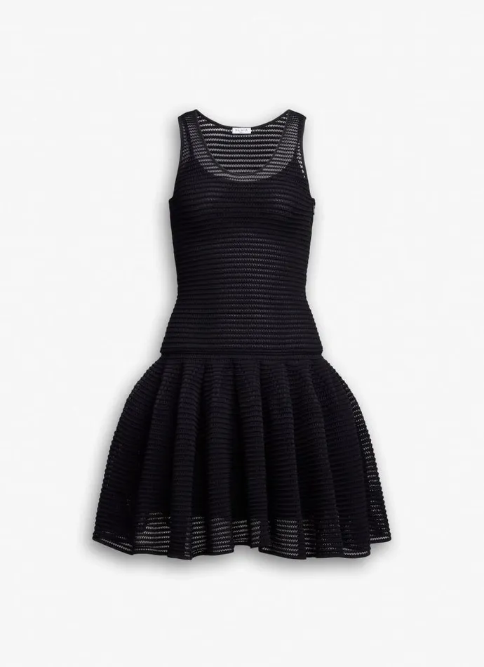 Alaa Knitwear SHORT CRINOLINE KNIT DRESS Black 8211 Women