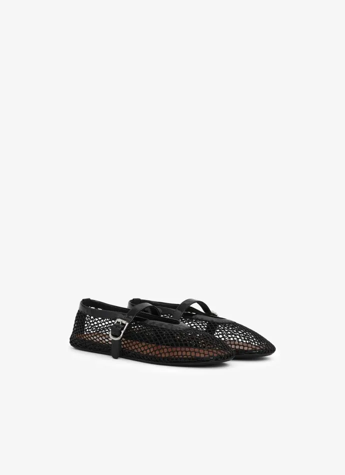 Alaa La Ballerine BALLET FLATS IN FISHNET Black 8211 Women Alaa La Ballerine BALLET FLATS IN FISHNET Black 8211 Women