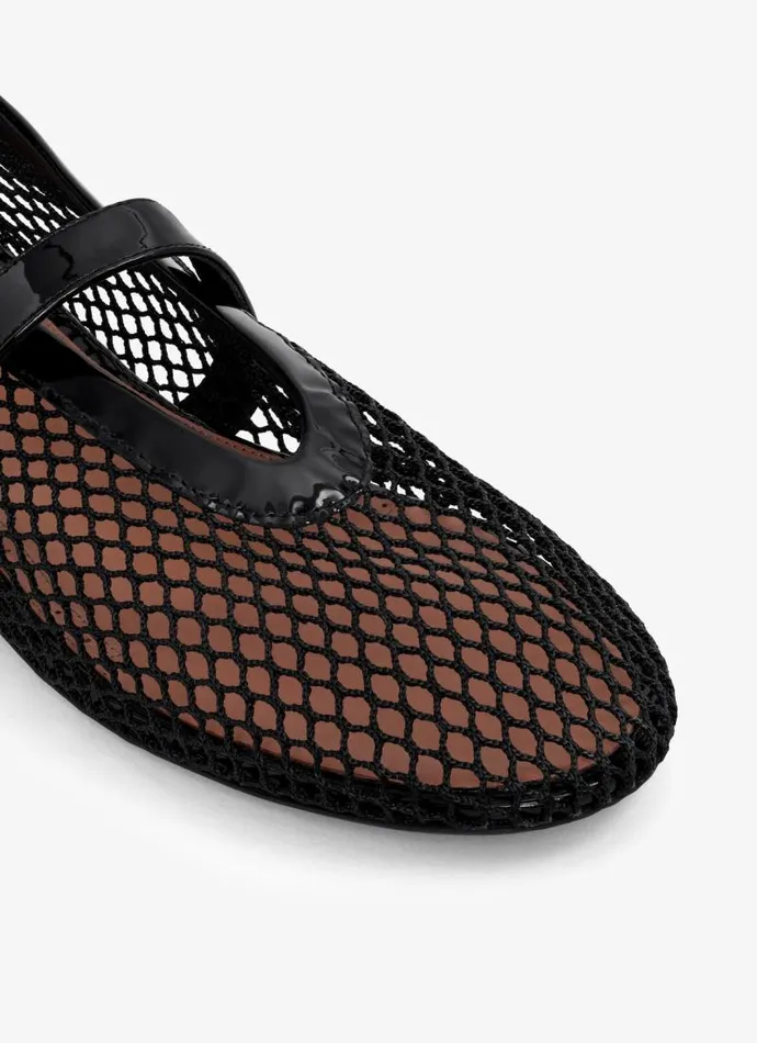 Alaa La Ballerine BALLET FLATS IN FISHNET Black 8211 Women Alaa La Ballerine BALLET FLATS IN FISHNET Black 8211 Women