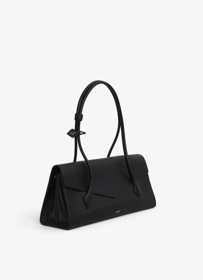 Alaa Le Teckel LE TECKEL FLAP TOTE BAG IN SHINY GRAINED CALFSKIN Black 8211 Women Alaa Le Teckel LE TECKEL FLAP TOTE BAG IN SHINY GRAINED CALFSKIN Black 8211 Women
