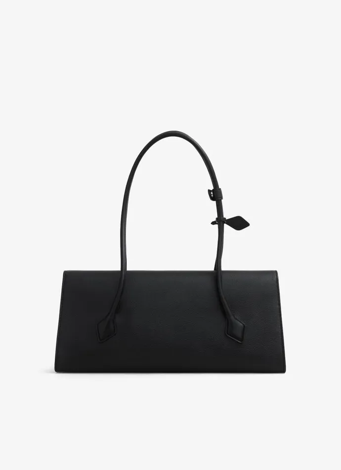Alaa Le Teckel LE TECKEL FLAP TOTE BAG IN SHINY GRAINED CALFSKIN Black 8211 Women Alaa Le Teckel LE TECKEL FLAP TOTE BAG IN SHINY GRAINED CALFSKIN Black 8211 Women