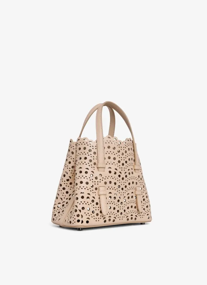 Alaa Tote Bags MINA 20 BAG IN VIENNE WAVE CALFSKIN Nude 8211 Women Alaa Tote Bags MINA 20 BAG IN VIENNE WAVE CALFSKIN Nude 8211 Women