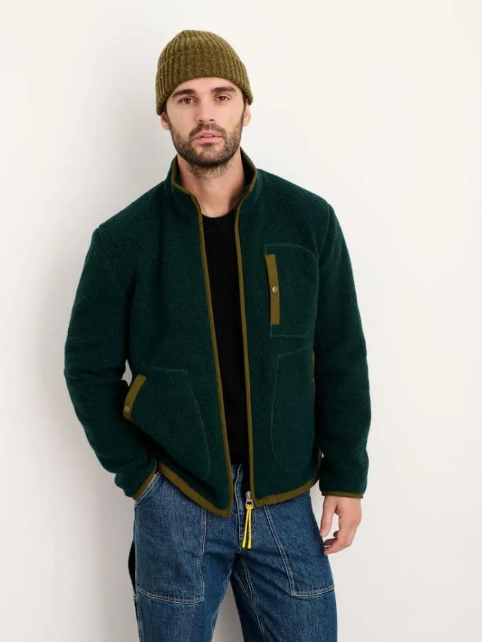 Alex Mill Jackets Coats Alta Sherpa Jacket In Italian Wool Dark Green 8211 Men
