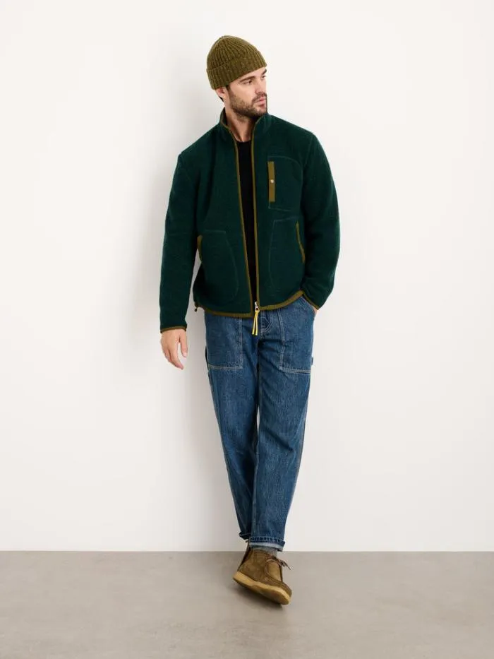 Alex Mill Jackets Coats Alta Sherpa Jacket In Italian Wool Dark Green 8211 Men