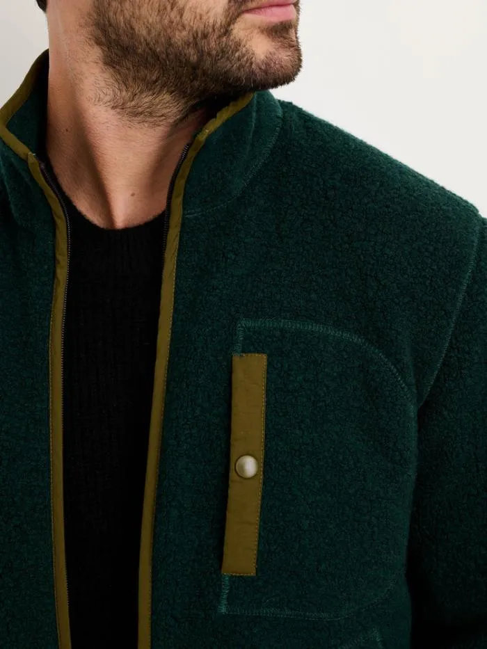 Alex Mill Jackets Coats Alta Sherpa Jacket In Italian Wool Dark Green 8211 Men