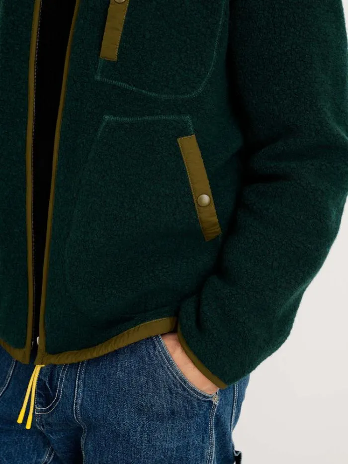 Alex Mill Jackets Coats Alta Sherpa Jacket In Italian Wool Dark Green 8211 Men